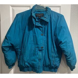 Vintage Pacific Trail Down Ski Jacket Women's Medium Teal‎ Blue Retro 80S 90S
